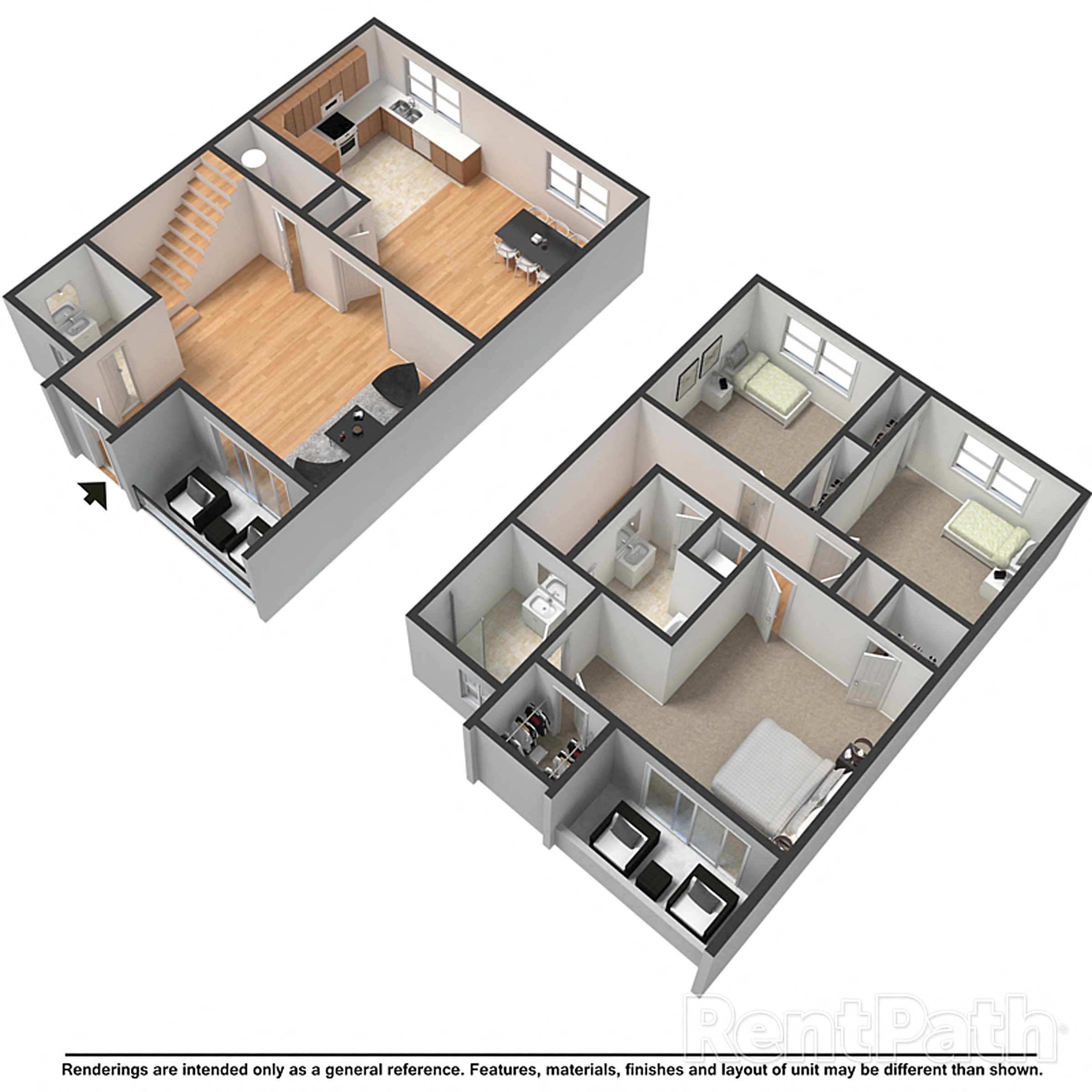 Floor Plans of Bixby Hill Apartments in Long Beach, CA